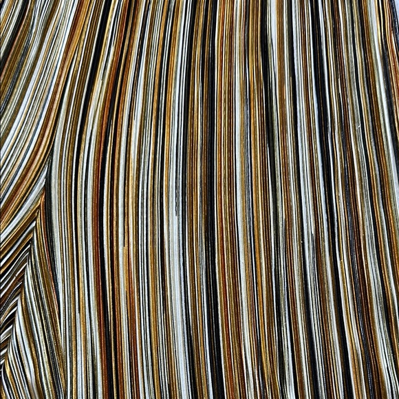 Zara Striped Jumpsuit in Black, White, and Bronze // Size Small - Picture 2 of 5